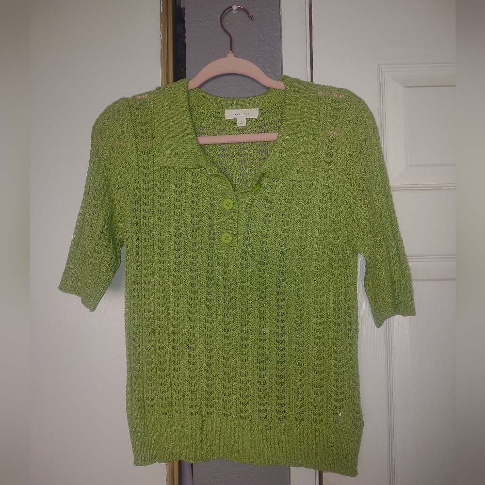 Green Knit Women's Sweater